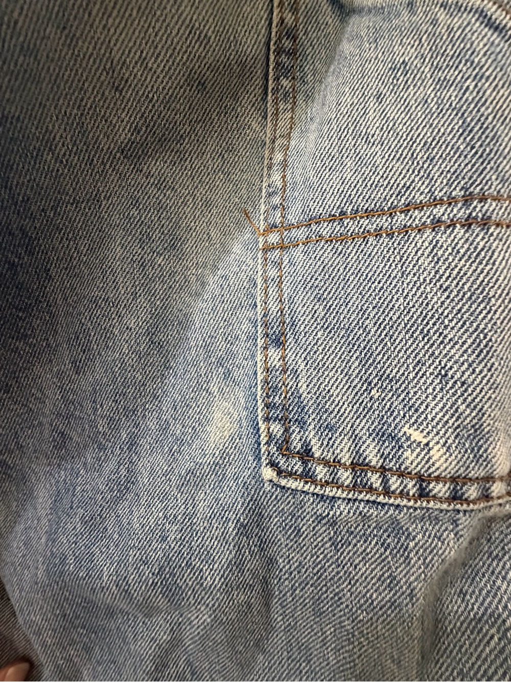 S.O.N.G. High Rise Wide Leg Carpenter Utility Jeans Y2K Raw Hem Blue Size 0 24 - Picture 9 of 9